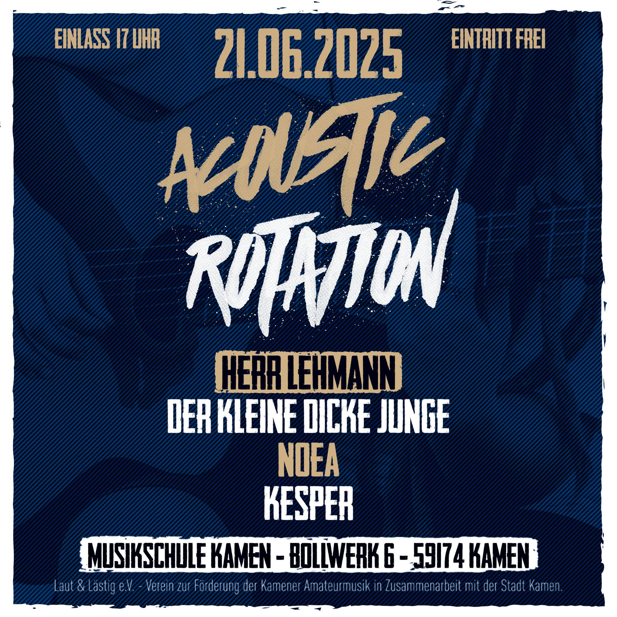 Acoustic Rotation am 21.06. in Kamen an der Musikschule
